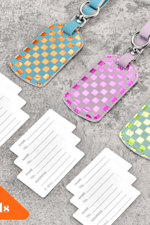 Luggage Tags for Suitcases Travel Accessories: Leather Luggage Tag 3 Pack TSA Approved Airplane Travel Essentials for Women, Bag Tags for Luggage Long Flight Must Haves Travels Gift Airport Essentials